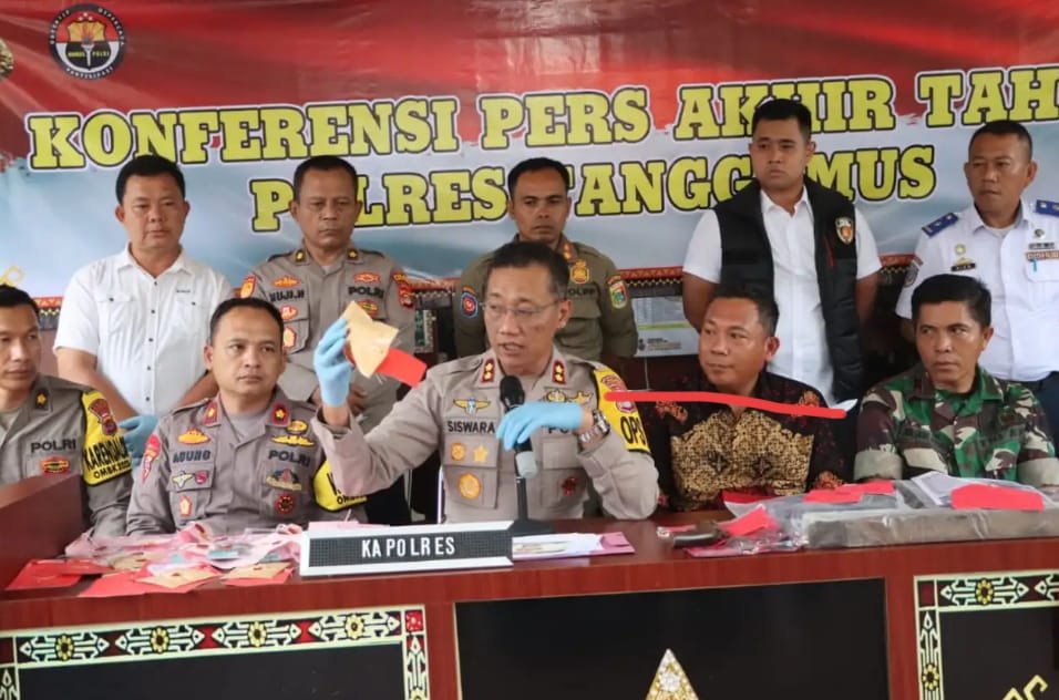 Kapolres Tanggamus Gelar Konferensi Pers Akhir Tahun 2023