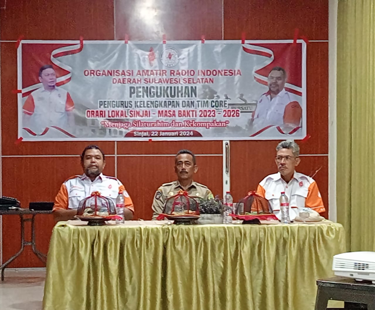 Pengukuhan Pengurus dan Kelengkapan Pengurus Organisasi Amatir Radio Indonesia (ORARI) dan Tim Core Lokal Sinjai Masa Bakti 2023-2026 Resmi Di Lantik