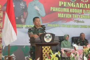 Kunjungi Kodim 0424/Tanggamus, Pangdam II/Swj Berikan Apresiasi Kinerja Dan Dedikasi Babinsa Sebagai Ujung Tombak TNI AD