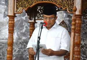 Bersama Forkopimda Provinsi, Danrem 043/Gatam Safari Ramadhan Di Masjid Agung Kalianda