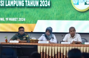 Bersama Tenaga Ahli Kementan RI, Danrem 043/Gatam Ikuti Rakor Dan Sosialisasi Pelaporan Data Optimasi Lahan Rawa, Pompanisasi Dan PAT Provinsi Lampung