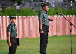 Pimpin Upacara Bulanan Bersama Forkopimda Danrem 043/Gatam Bacakan Amanat Gubernur Lampung