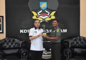 Danrem 043/Gatam Sambut Silaturahmi Bupati Pesawaran