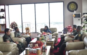 Danrem 043/Gatam Sambangi Kantor Walikota Bandar Lampung