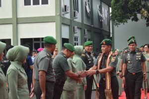 Danrem 043/Gatam Sambut Kunjungan Kerja Pangdam II/Swj