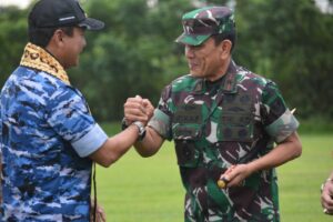 Danrem 043/Gatam Sambut Kedatangan KASAU Marsekal TNI M. Tonny Harjono, S.E., M.M., Di Lanud Pangeran M. Bun Yamin