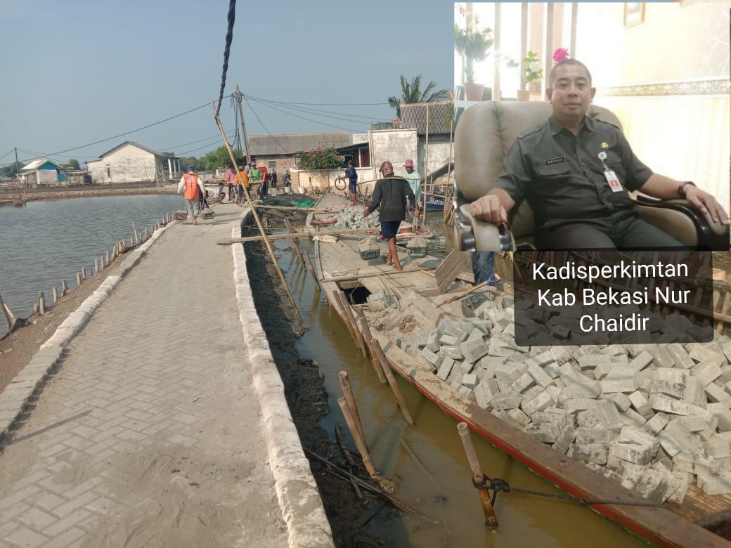 Masyarakat Pantai Bahagia Apresiasi Kepada Disperkimtan. Jalan Penghubung Kampung Blukbuk Muara Mati di Bangun