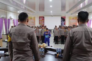 Bidpropam Polda Lampung Gelar Pembinaan Etika dan Pemulihan Profesi di Polres Tanggamus.