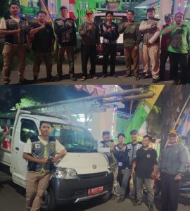 Dinas Perhubungan Kab Bekasi, Melakukan Perbaikan lampu PJU di Desa Kalijaya.
