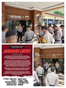 Polres Sinjai Gelar Apel Pengamanan Aksi Unjuk Rasa Aktivis Peduli Demokrasi Sinjai.