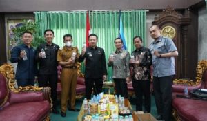 Pj. Bupati Pringsewu Terima Audensi Badan Usaha Milik Daerah (BUMD) Pringsewu.