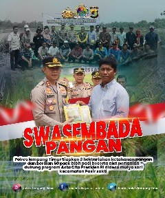 Kapolres Lampung Timur AKBP Benny Prasetya Dukung Ketahanan Pangan Melalui Program Swasembada Pangan