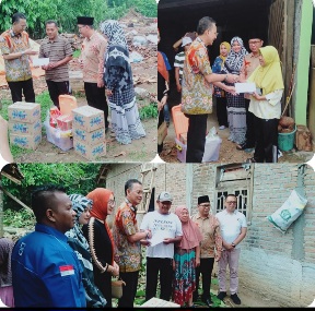 Adi Erlansyah dan Hisbullah Tinjau dan Berikan Tali Asih Korban Terdampak Angin Puting Beliung di Keputran dan Sukoharjo