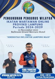 Pengukuhan IWO Lampung Segera Digelar di Hotel Grand Mercure