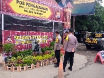 Pos Pengamanan Natal 2024 dan Tahun Baru 2025 Polres Serang Pospam Ciruas.