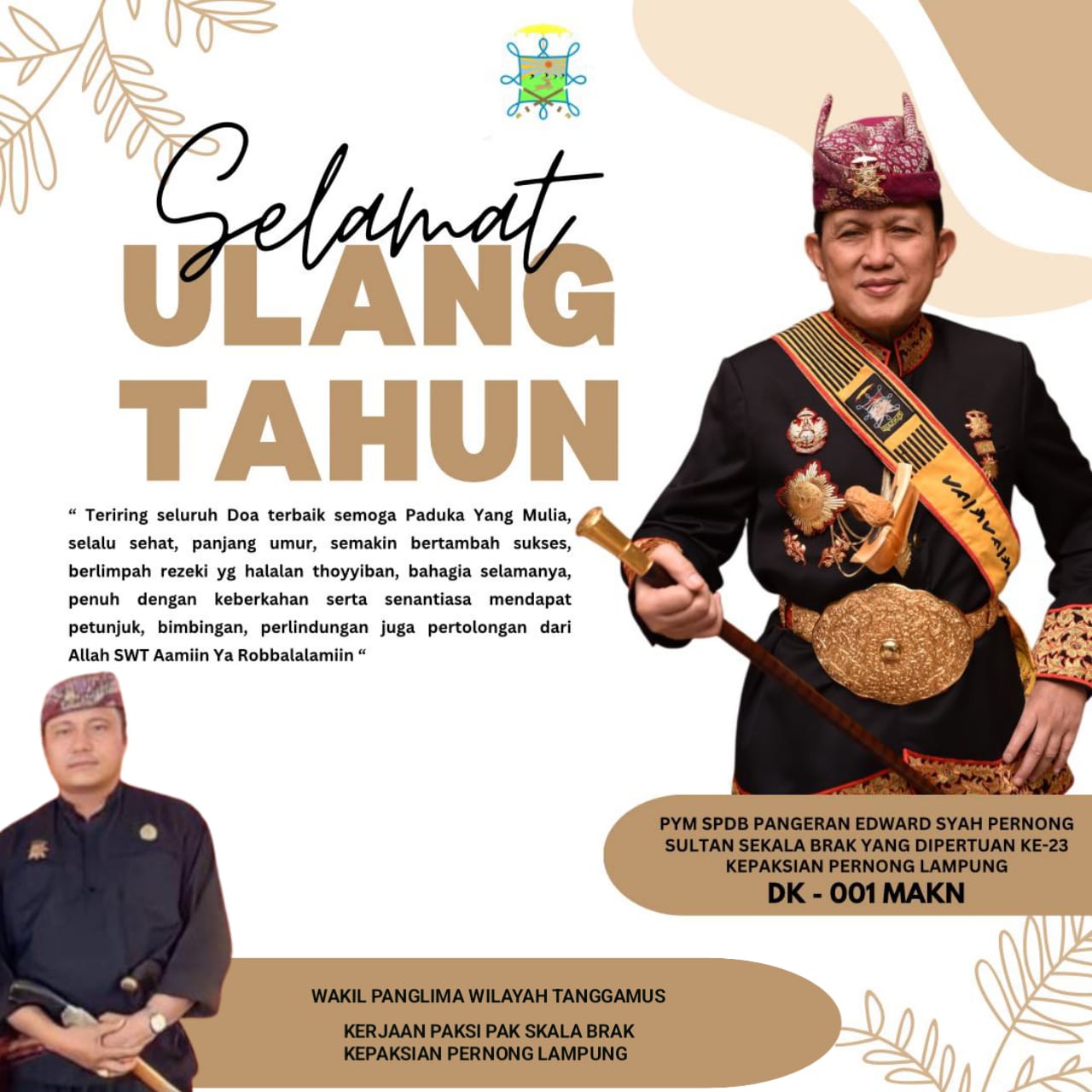 IKLAN UCAPAN SELAMAT ULTA UNTUK  PYM PANGERAN EDWARD SYAHPERNONG IKLAN UCAPAN SELAMAT ULTA UNTUK  PYM PANGERAN EDWARD SYAHPERNONG