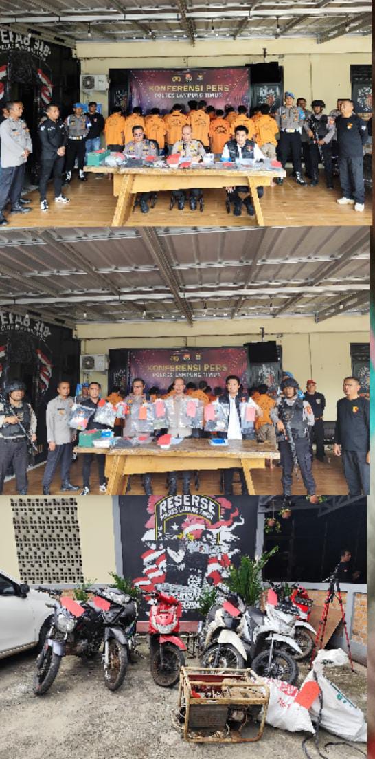 Jajaran Polres Lampung Timur, Berhasil Mengungkap 19 Kasus Dugaan Tindak Pidana