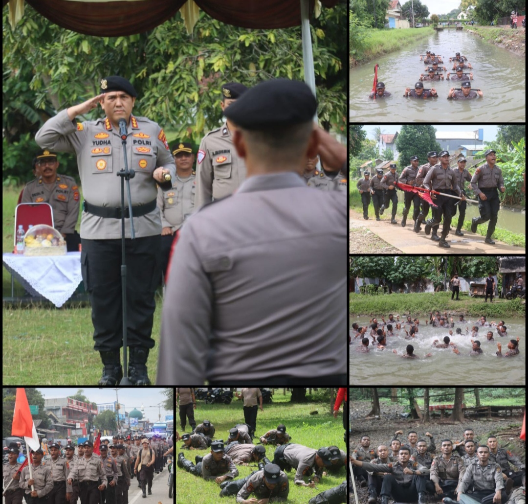 Kapolresta Serang Kota Pimpin Pelaksanaan Tradisi Pembaretan Bintara Remaja Angkatan 52