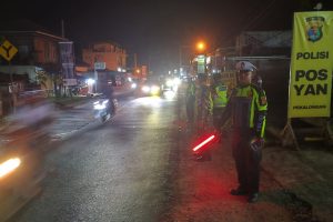 Polres Lampung Timur adakan pantauan H plus 3 lebaran arus  lalin ramai .