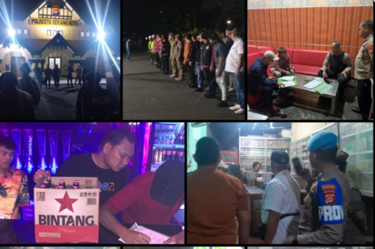 Pastikan Kamtibmas aman, Polresta Serang Kota Gelar Razia Peredaran Minuman Keras (Miras)