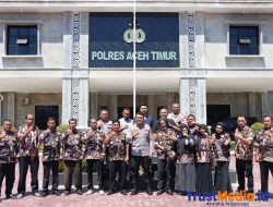 Kapolres Aceh Timur Sambut Audiensi dan Silaturahmi Pengurus FKPPI
