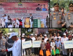 Kapolresta Serang Kota dampingi Wakapolda Banten Brigjen Pol Hengki SIK , MH dalam kegiatan May Day 