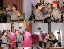 Kapolres Lampung Timur Pimpin Sertijab Sejumlah Pejabat Utama dan Kapolsek