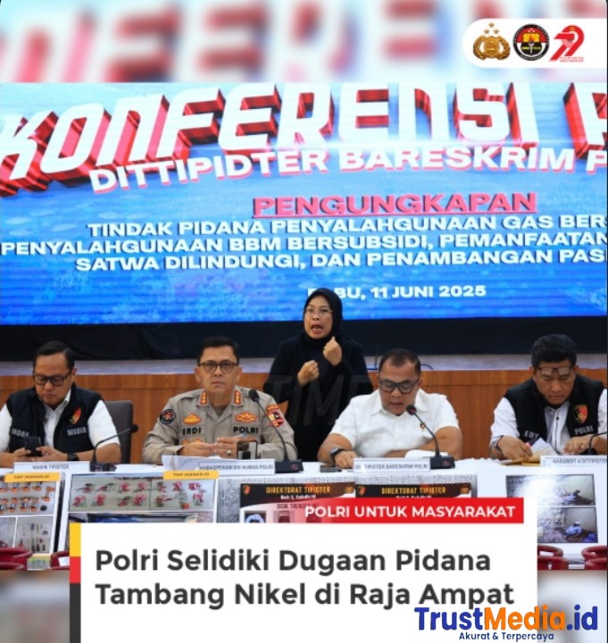 Dittipiter Bareskrim Polri Selidiki Kasus Tambang Nikel Raja Ampat