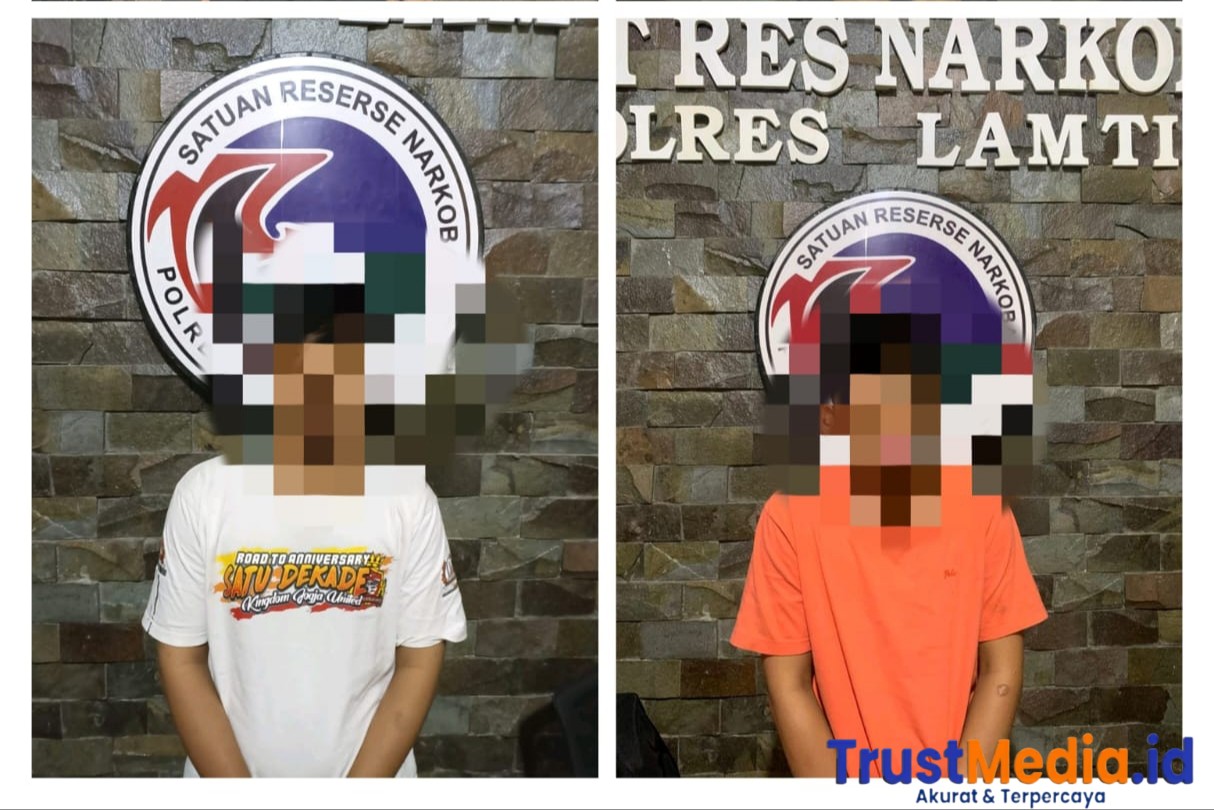Polres Lamtim Amankan 4 Orang Pelaku Penyalahgunaan Narkotika