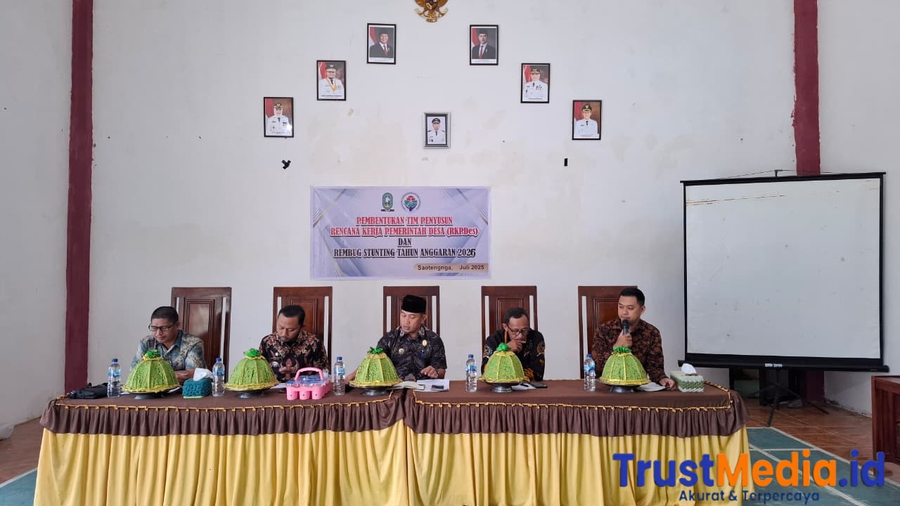 Pemdes Saotengnga Gelar Rapat Pembentukan Tim RKPDes T.A 2026 dan Rembuk Stunting