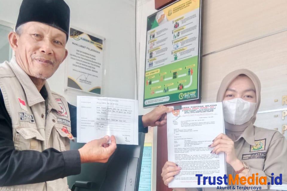 Kades Legundi Haidir, resmi dilaporkan ke Kejati Lampung .