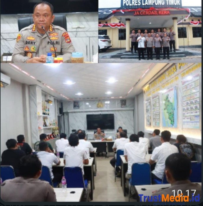 Dirreskrimsus Polda Lampung Kunjungi Polres Lampung Timur, Berikan Arahan kepada Personel Sat Reskrim