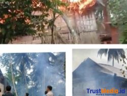 Kebakaran di Dusun Palampeng Desa Mattunreng Tellue Sinjai Tengah, Dua Rumah Terdampak