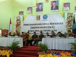 Pencanangan Desa Bersih Narkoba Dari BNN Dan Pemkab Lampung Timur.