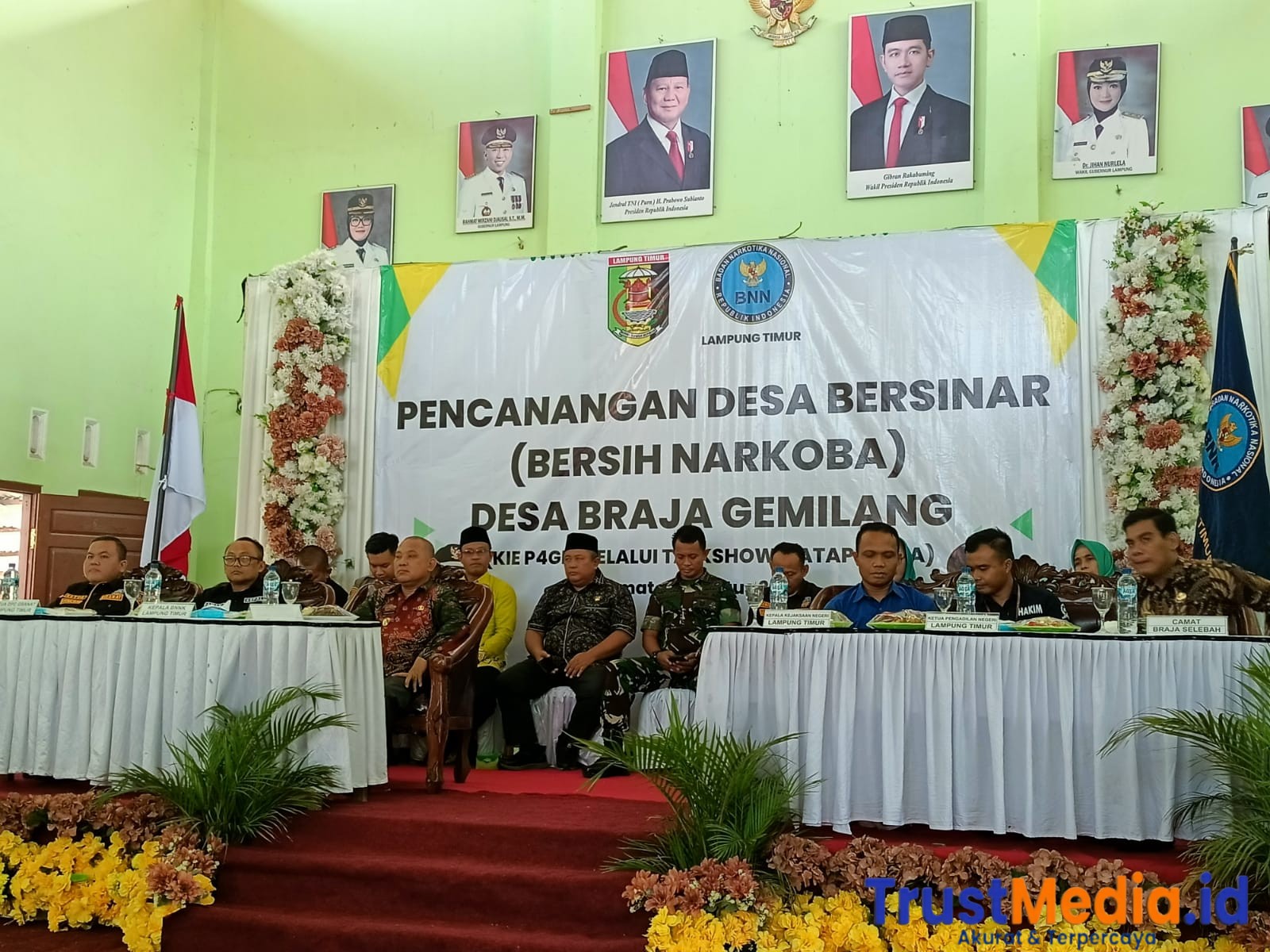 Pencanangan Desa Bersih Narkoba Dari BNN Dan Pemkab Lampung Timur.