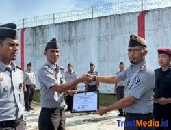 Cegah Aksi Pelarian, Pegawai Lapas Kelas III Sinabang Raih Penghargaan Dari Kanwil Ditjenpas Aceh