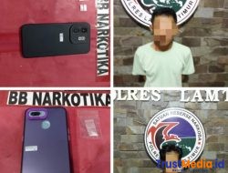 Polres Lamtim Mengamankan Dua orang Tersangka penyalahguna narkotika