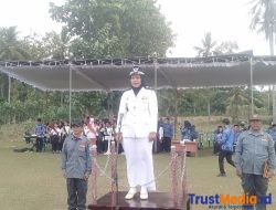 Semangat Berkobar di Waringin Sari Timur: Kepala Pekon Eni Nurhayati Pimpin Upacara HUT ke-80 RI dengan Penuh Khidmat