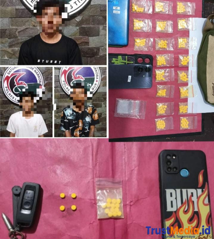 Sat Res Narkoba Polres Lampung Timur Amankan 3 Orang Penyalahgunaan Obat Berbahaya