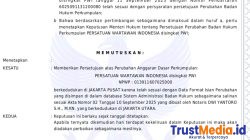 PWI Resmi Kembali Terdaftar di Kemenkum, Akses AHU Sangat Cepat dan Mudah