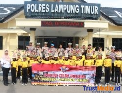 Lepas Tim Pocil, Kapolres Lamtim :Selamat dan Semangat Bertanding!