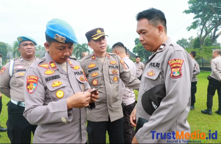 Si Propam Polres Lampung Timur Gelar Gaktiplin Usai Apel Pagi