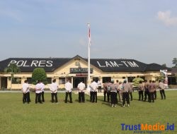 Berantas Narkotika, Polres Lampung Timur Gelar Apel Pagi dan Siap Bertindak