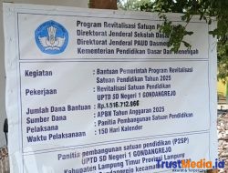P2SP hanya Formalitas. Proyek Milyaran Revitalisasi SDN 1 Gondangrejo Pekalongan Lampung Timur Di pertanyakan