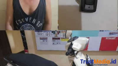 Gasak Motor Saat Pemilik Ke Pasar, Seorang Warga Dibekuk Polres Lampung Timur