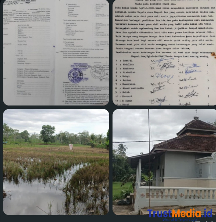 Ahli Waris Laporkan Dugaan Perampasan Tanah Wakaf Masjid Nurul Mukmin ke Polres Lampung Timur