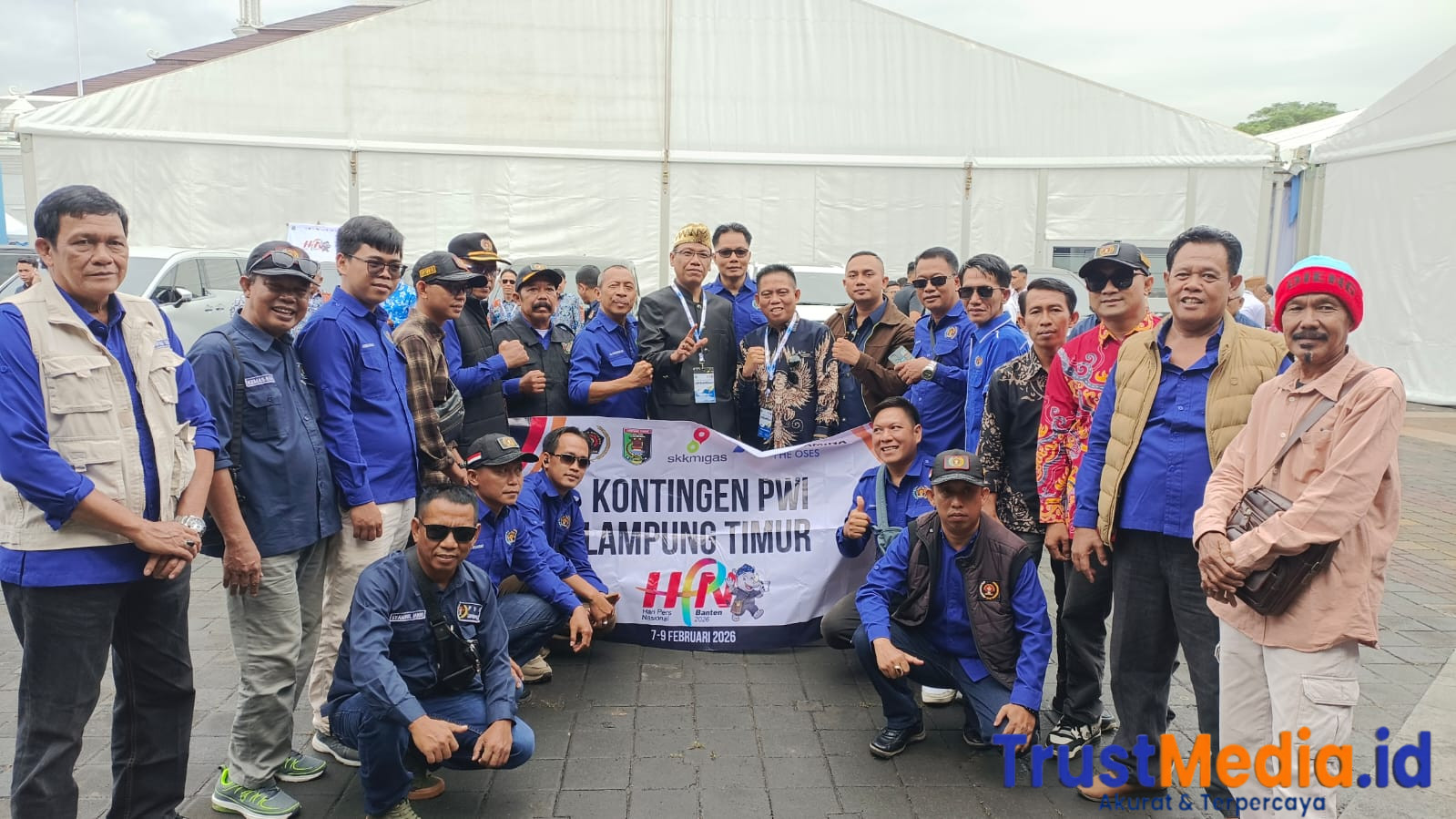 pengurus PWI Lampung Timur hadiri puncak HPN 2026 DI PROPINSI Banten