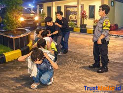 Gagalkan Tawuran, Blue Light Patrol Polsek Cikande Amankan 7 Remaja dan Senjata Tajam