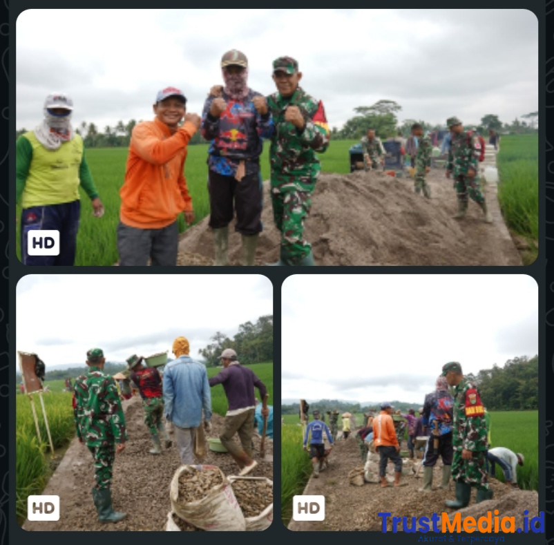 Dan SSK Tinjau Langsung Pekerjaan Rabat Beton TMMD ke-127