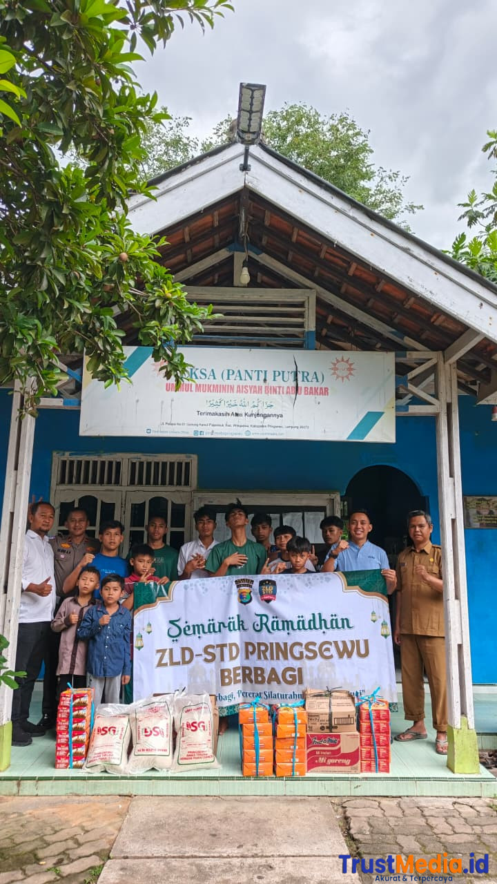 ZLD-STD Polres Pringsewu Tebar Berkah Ramadan di Panti Asuhan